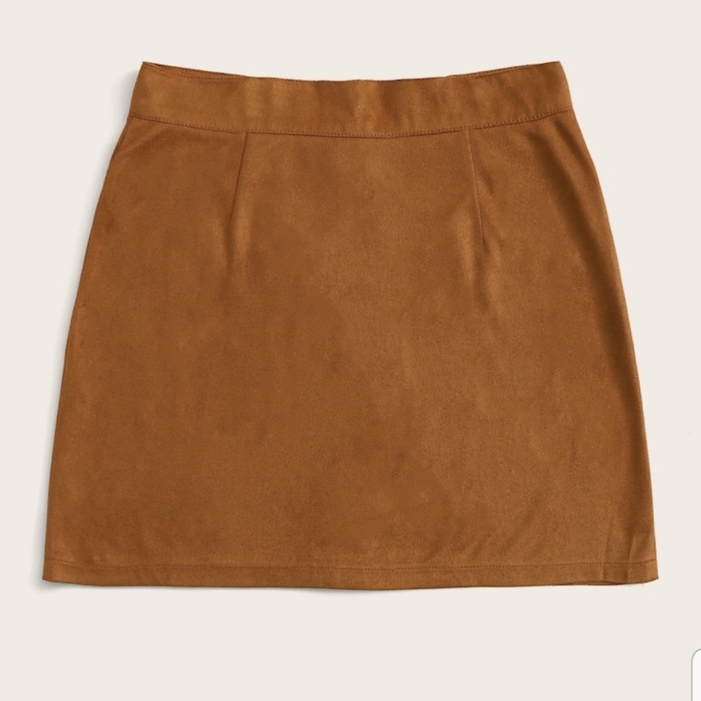 Faux suede mini skirt - Picture 2 of 4